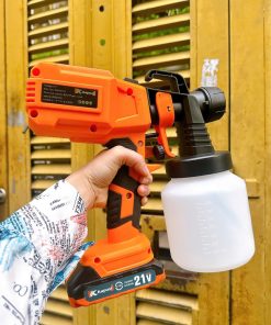 SÚNG PHUN SƠN CẦM TAY DÙNG PIN KAPUSI 21V CHÂN PIN PHỔ THÔNG