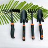 Bộ Dụng cụ làm vườn Cao cấp đa năng Kapusi 4 Món Gồm 1 Cuốc, 1 Xẻng to , 1 Cào, 1 Xẻng nhỏ