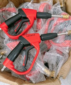 SÚNG RỬA XE TĂNG ÁP ĐỎ ĐEN DÀI 28CM ĐUÔI NỐI NHANH 3/8 ĐẦU BI 1/4