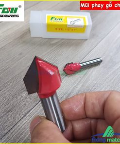 Mũi phay gỗ hình chữ V, cốt 6.35mm và 12.7mm (Mũi soi gỗ, mũi router)