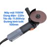 MÁY MÀI, MÁY CẮT CẦM TAY KAPUSI CÔNG SUẤT 1100W DÙNG ĐIỆN 220W ĐƯỜNG KÍNH LƯỠI CẮT 100MM CÔNG TẮC TRƯỢT
